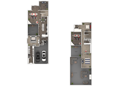 Floor plan for 2 beds, 2 baths, 2548 sqft